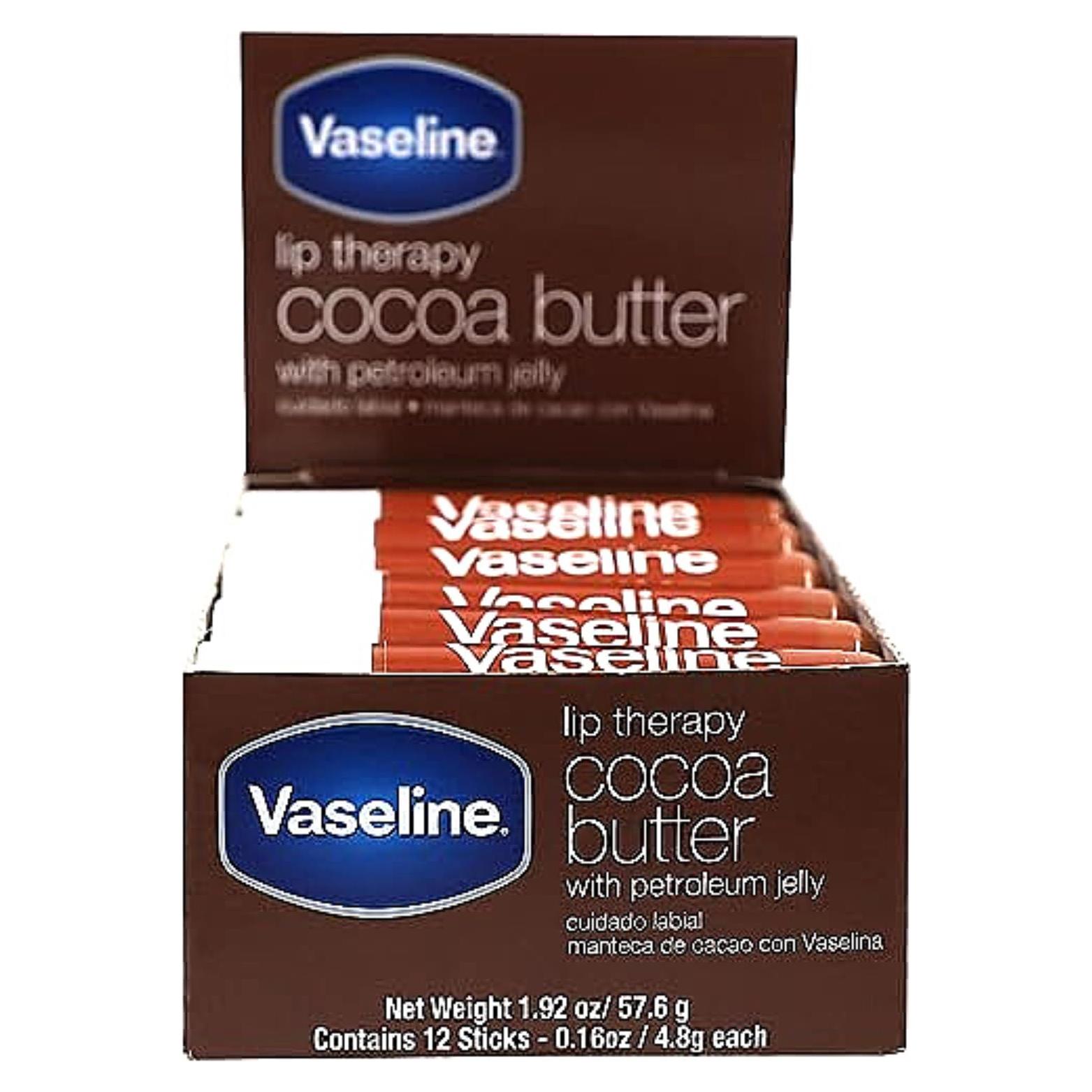 Bálsamo Labial Vaseline Manteca de Cacao - Caja 12 Unidades