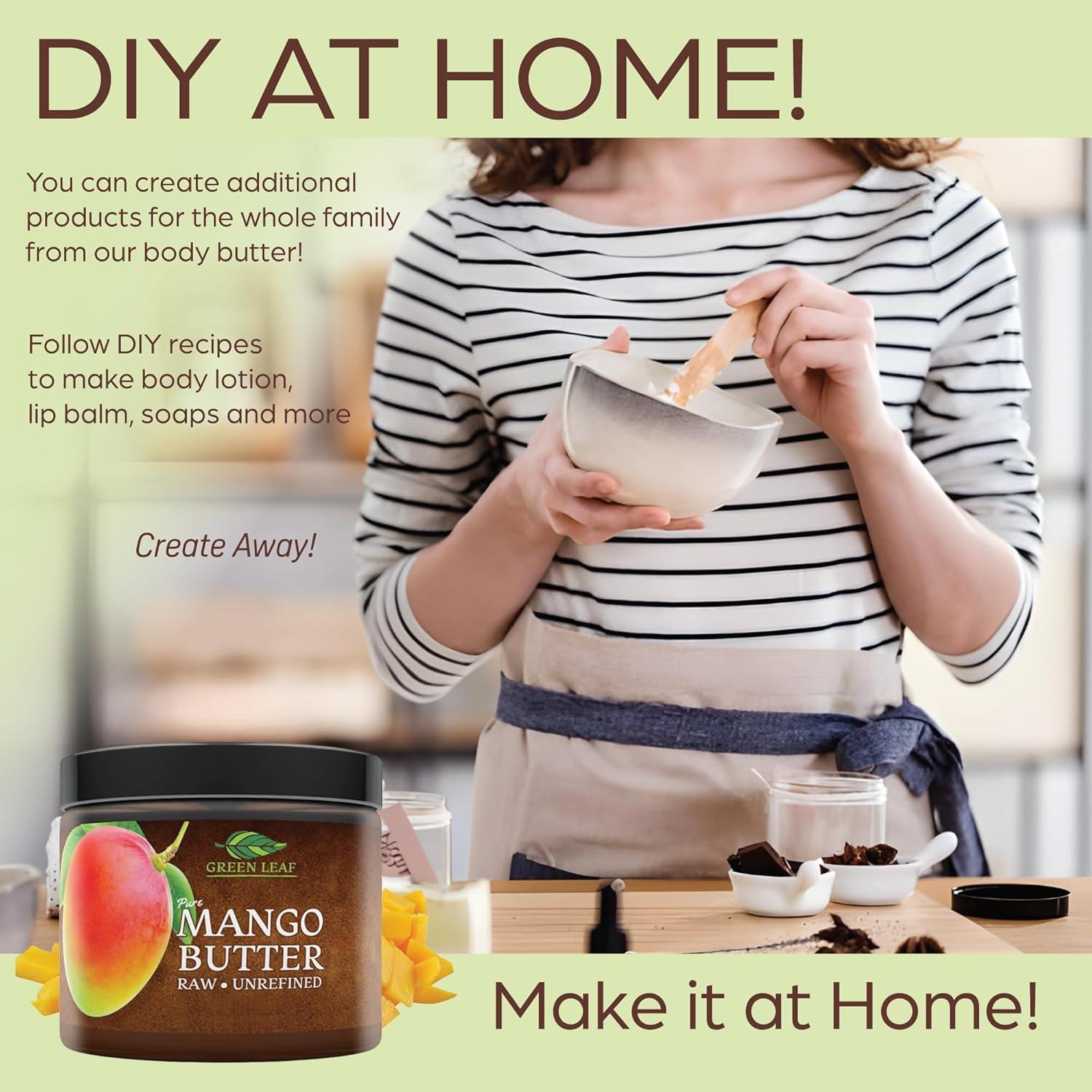 Manteca de Mango Cruda Green Leaf Naturals 454g - Hidratante Piel