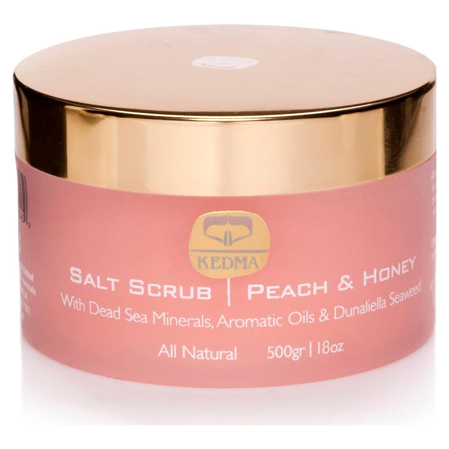 Exfoliante Corporal KEDMA Sal del Mar Muerto 510g Durazno y Miel