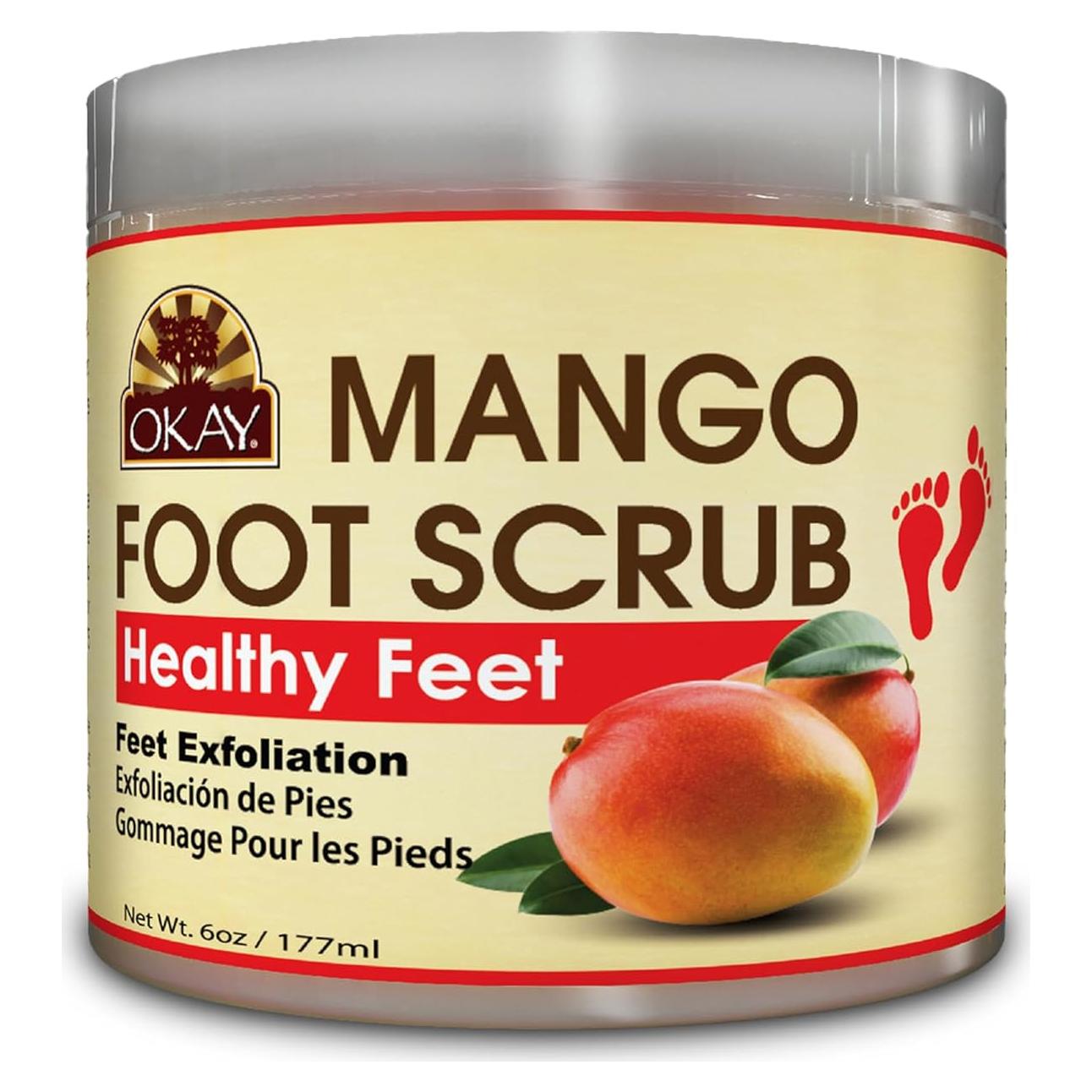 Exfoliante para Pies OKAY Manteca de Mango Natural 170g