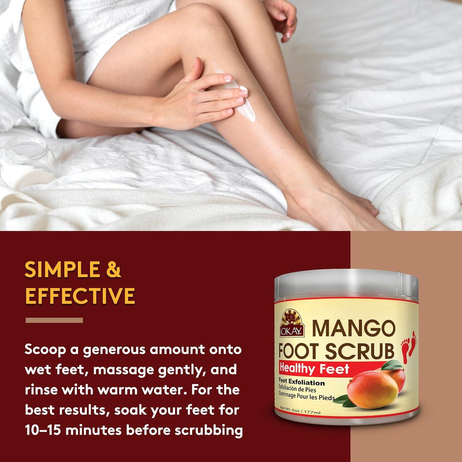 Exfoliante para Pies OKAY Manteca de Mango Natural 170g