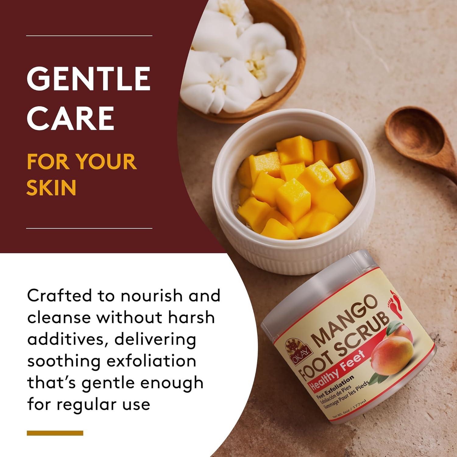 Exfoliante para Pies OKAY Manteca de Mango Natural 170g