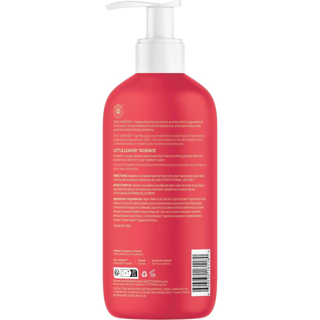 Loción Corporal Vegana ATTITUDE para Niños Mango 473 ml