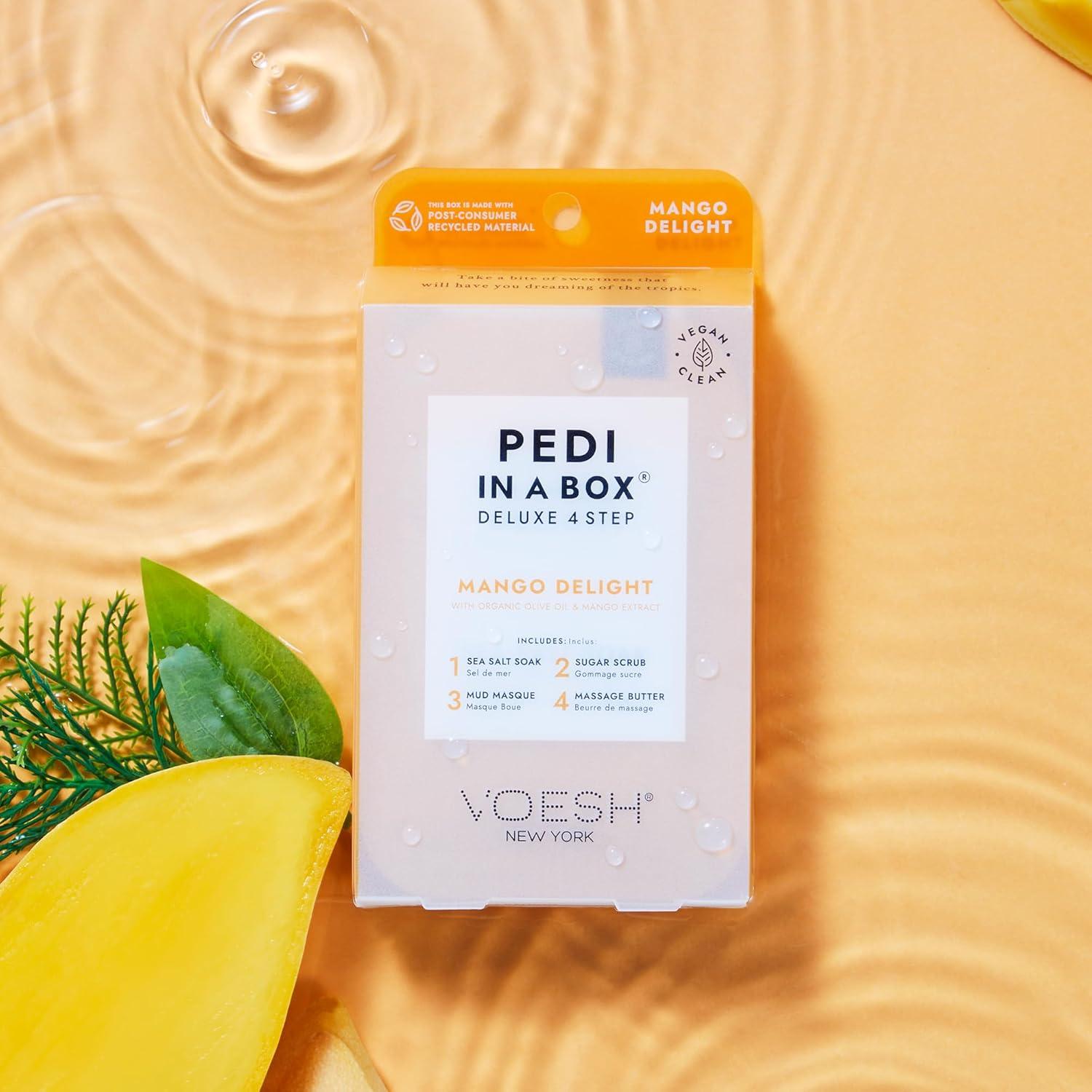 Kit de Pedicura VOESH Mango Delicia 4 Pasos - 3 Paquetes