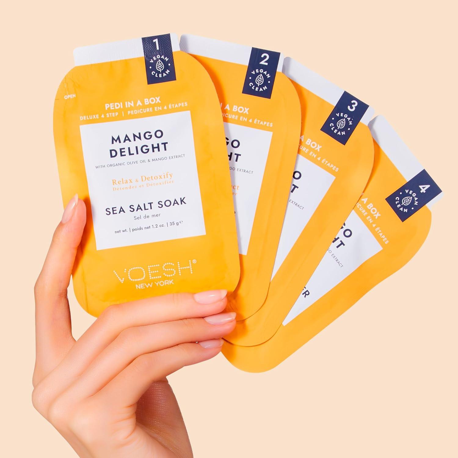 Kit de Pedicura VOESH Mango Delicia 4 Pasos - 3 Paquetes