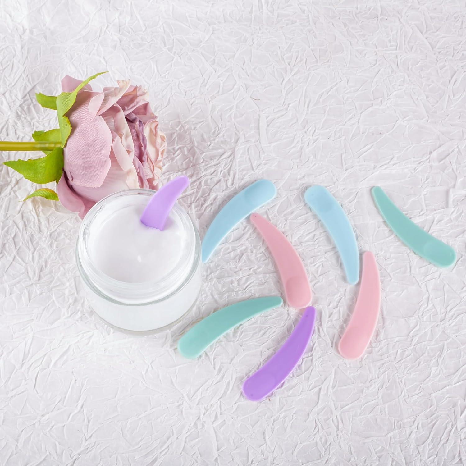 100 Espátulas Cosméticas GOLACKY Mini Cuchara Plástico Multicolor