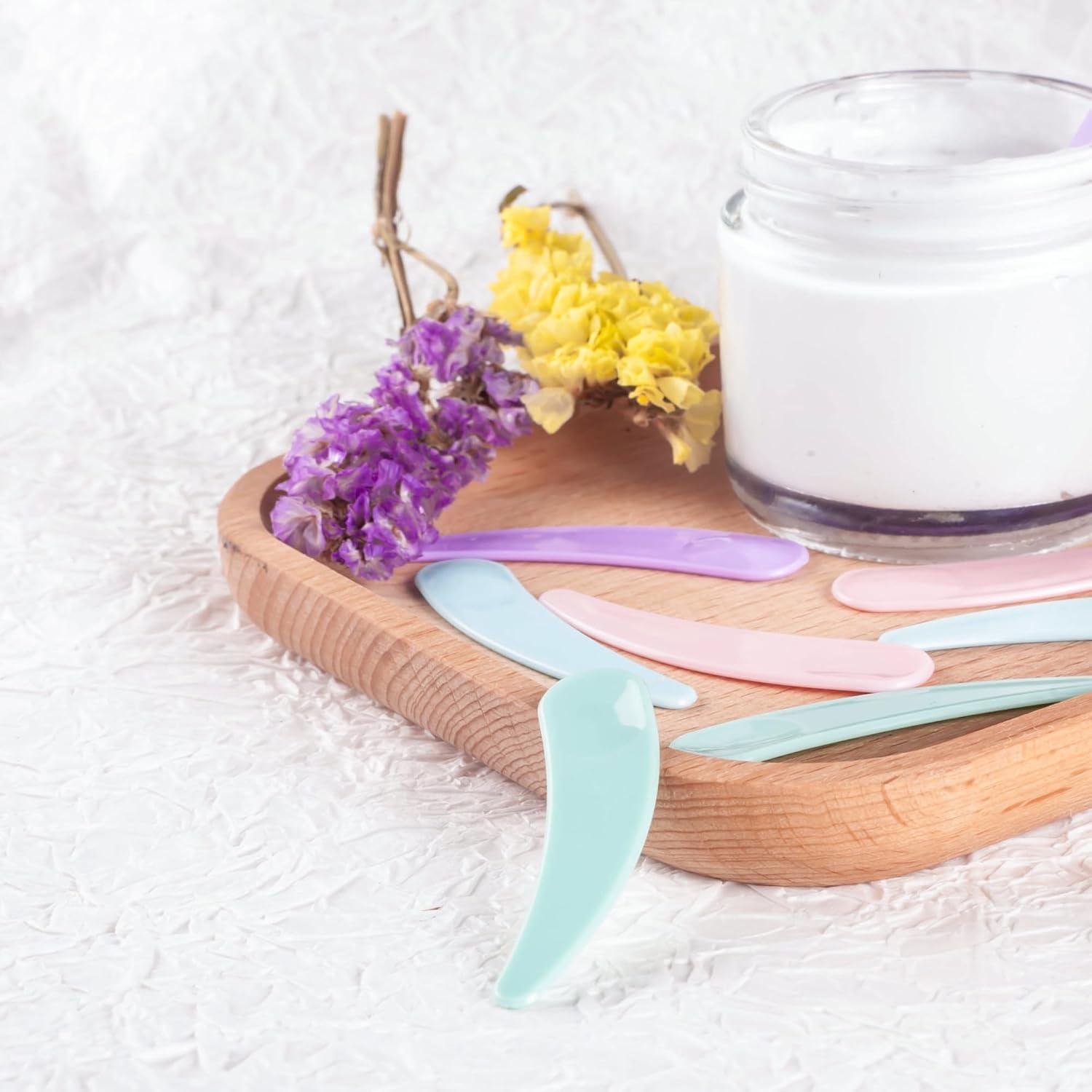 100 Espátulas Cosméticas GOLACKY Mini Cuchara Plástico Multicolor