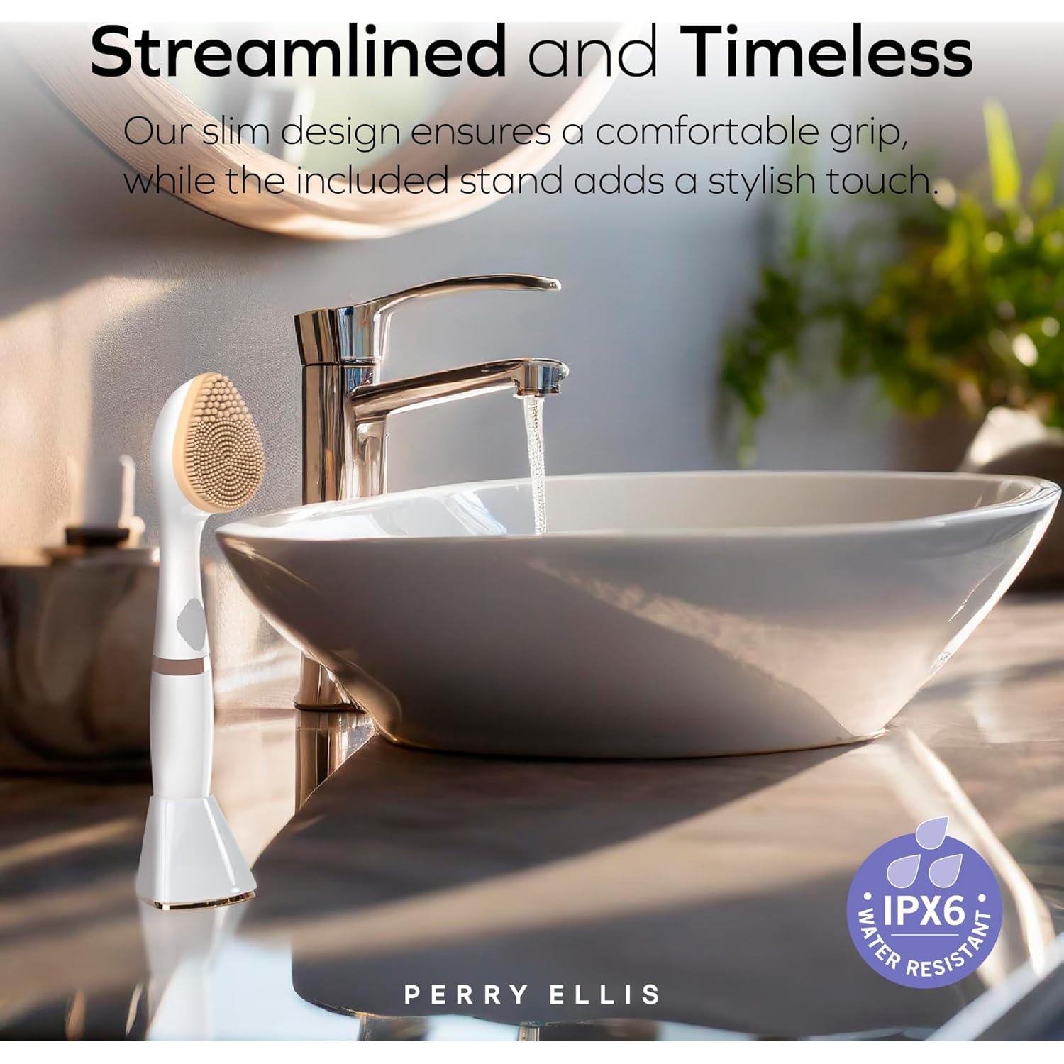 Cepillo de Belleza 3 en 1 Perry Ellis con Masajeador Facial