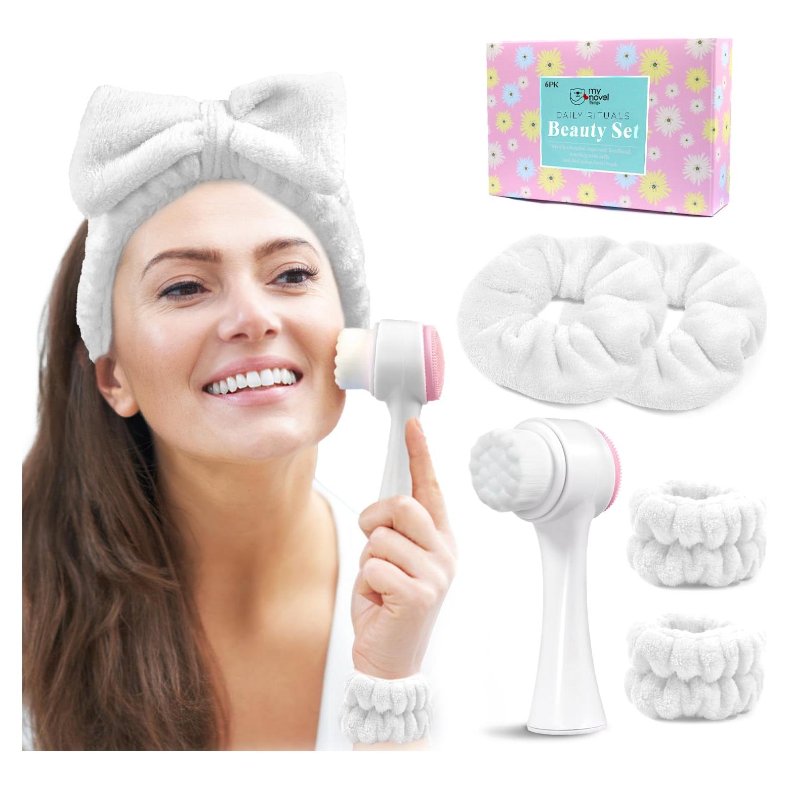 Conjunto Diadema y Cepillo Facial Mis Cosas Novedosas - Blanco