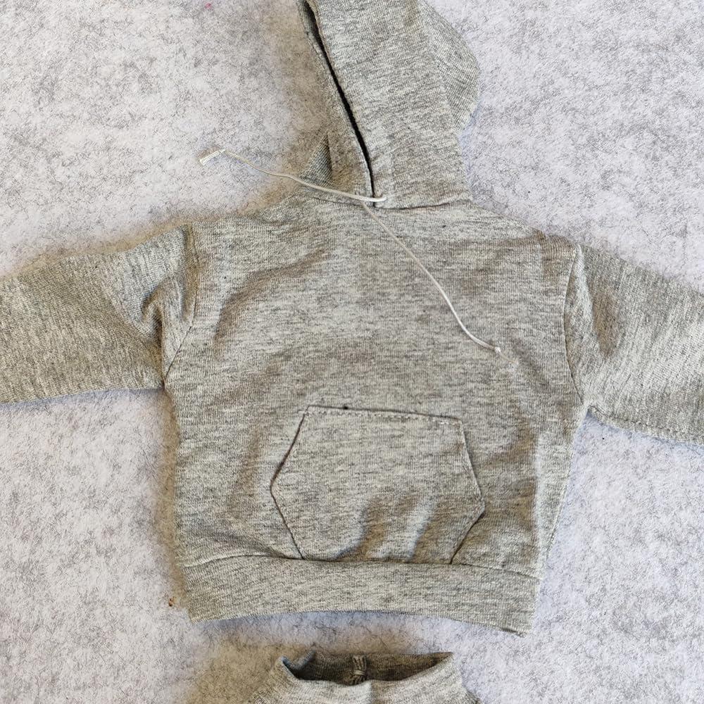 Conjunto Sudadera y Pantalones para Muñeco 1/6 Gris