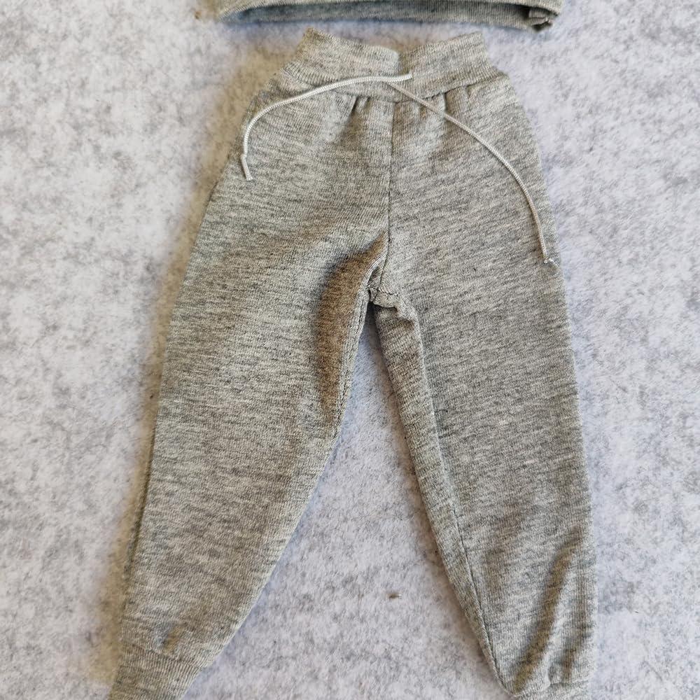 Conjunto Sudadera y Pantalones para Muñeco 1/6 Gris