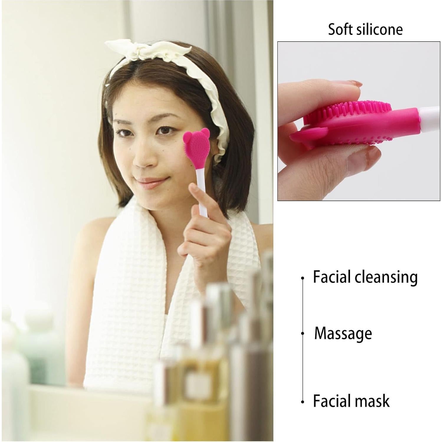 Cepillo Facial Manual Tbestmax 10 Pcs 2-en-1 Silicona