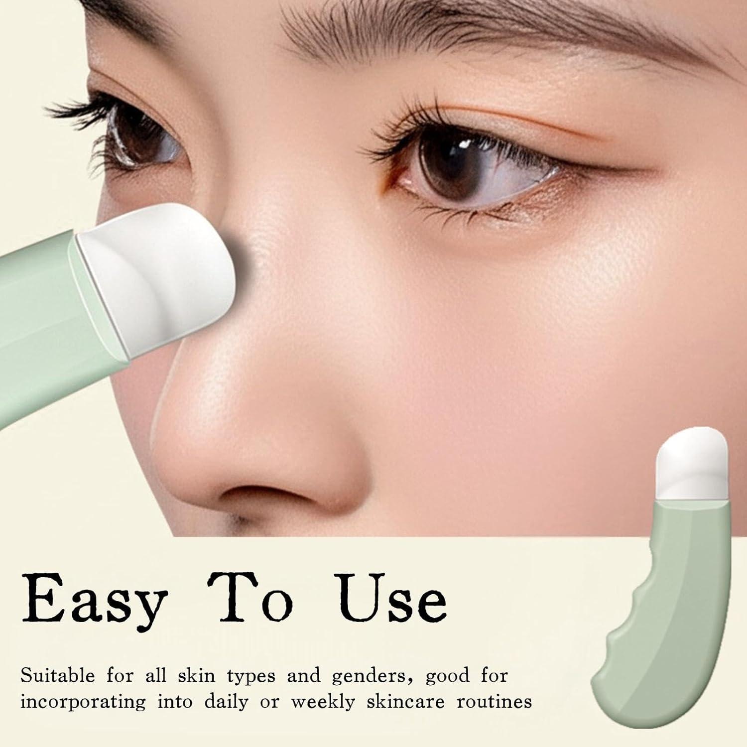 Blackhead Remover Tool, Reusable Face Spatula Scrubber for Deep Cleansing, Skin Care Tool for Men and Women, Green