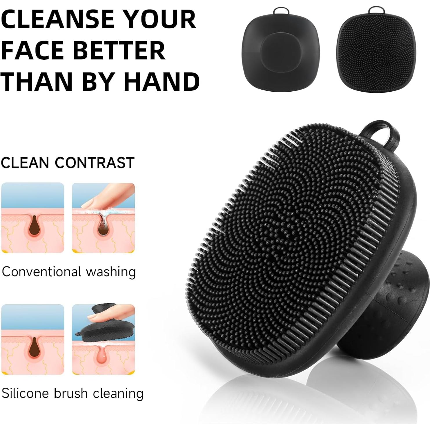 Exfoliador Facial de Silicona SANLESS Negro Portátil Impermeable