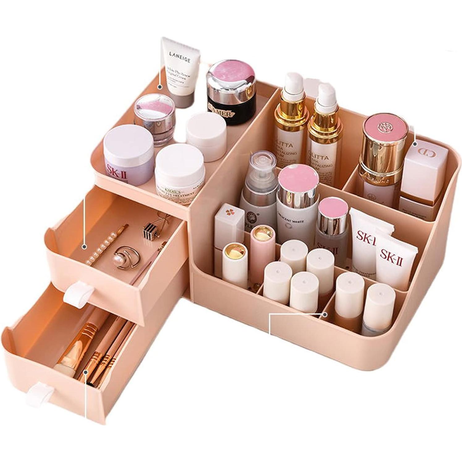 Organizador de Maquillaje POFUOT Rosa Polar 27.94x17.02x10.92 cm