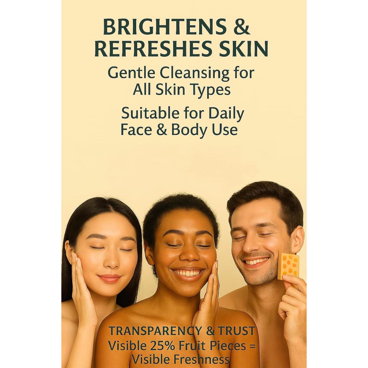 Jabón Natural Vegano Zohvia 125g con Extractos de Frutas