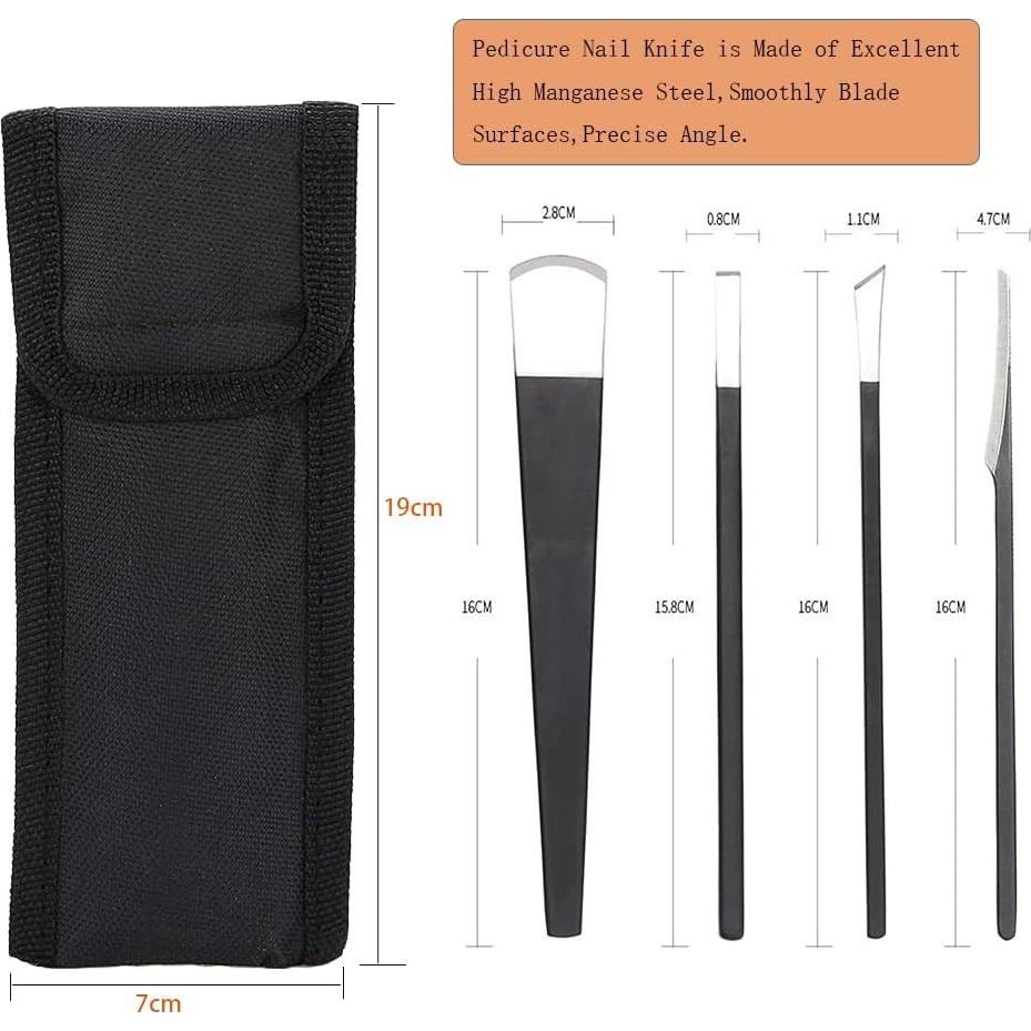 Set de 4 Cuchillos de Pedicura Watris Veiyi - Acero 160 mm