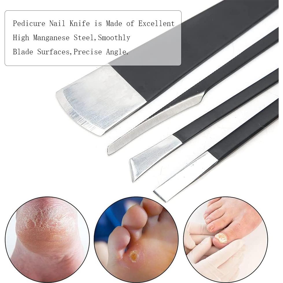 Set de 4 Cuchillos de Pedicura Watris Veiyi - Acero 160 mm