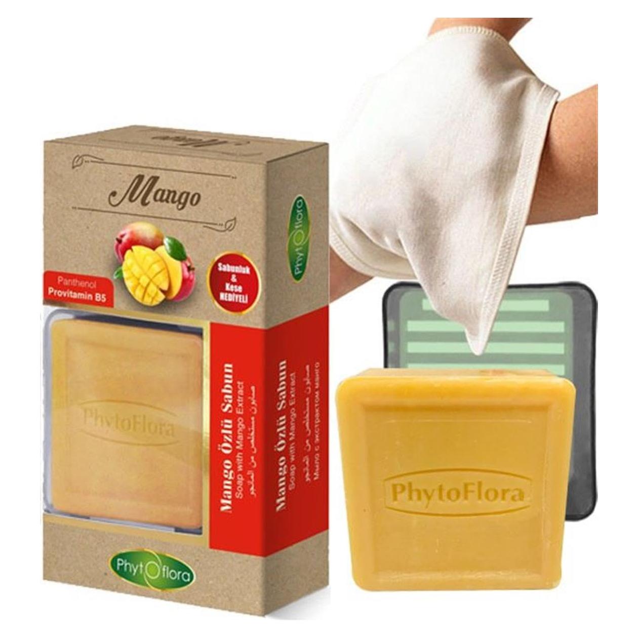 Set Jabón Natural Esencia de Mango 3 en 1 con Toallita