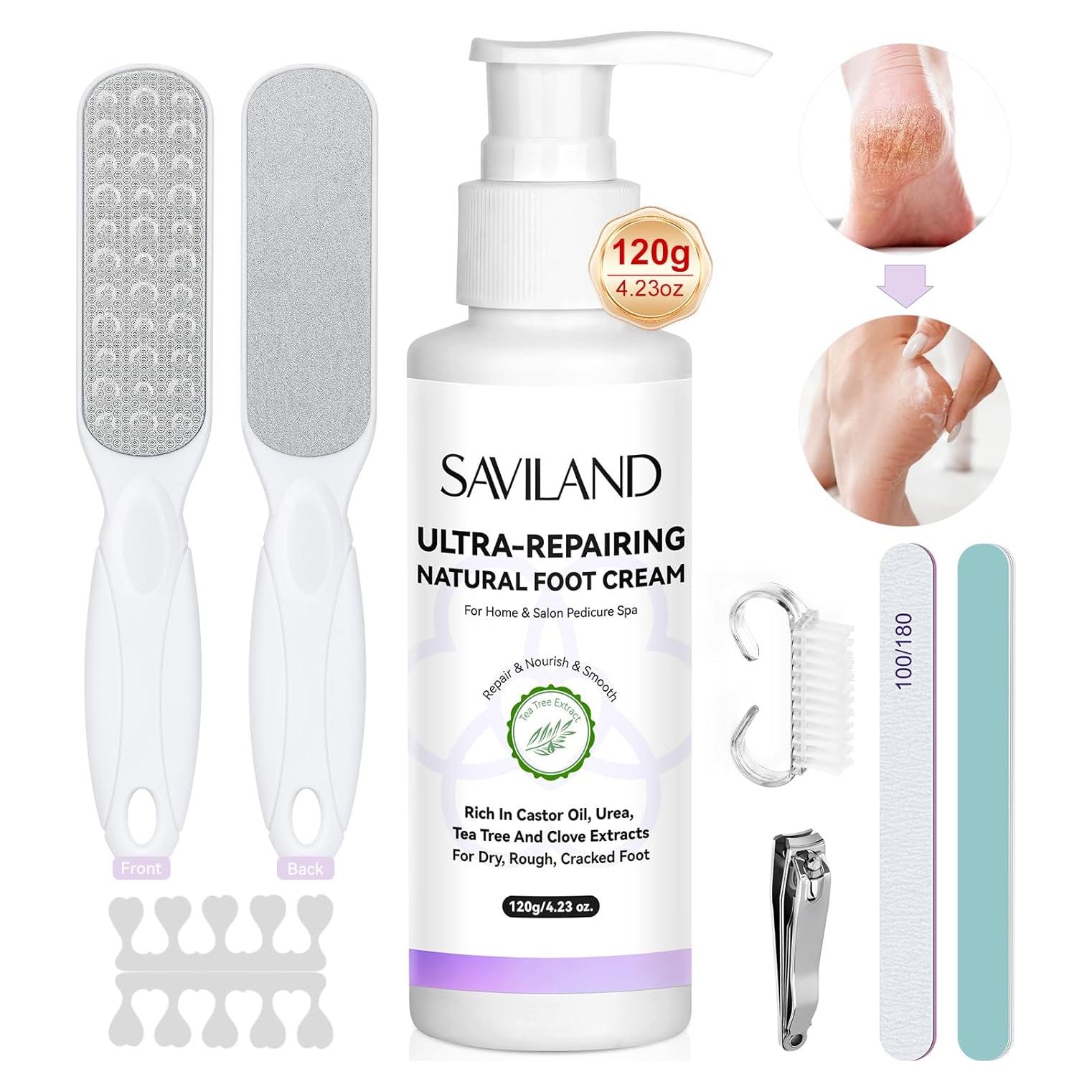 Kit de Pedicura Saviland Ultra-Reparador para Pies Secos