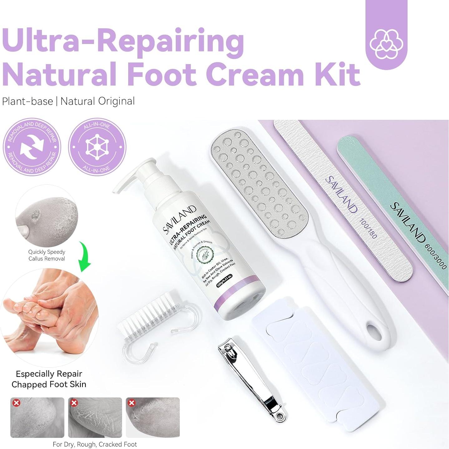 Kit de Pedicura Saviland Ultra-Reparador para Pies Secos