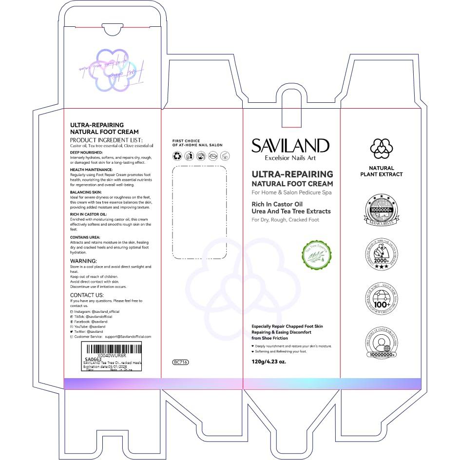 Kit de Pedicura Saviland Ultra-Reparador para Pies Secos