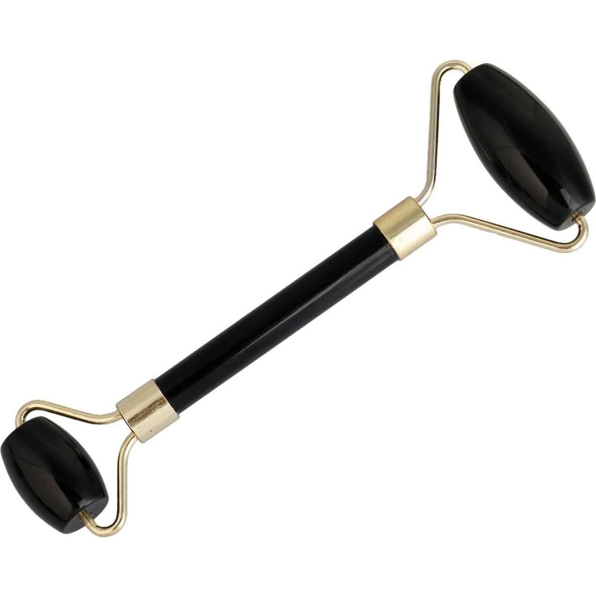 Rodillo de Masaje Doble Rockcloud de Obsidiana Negra 4 cm