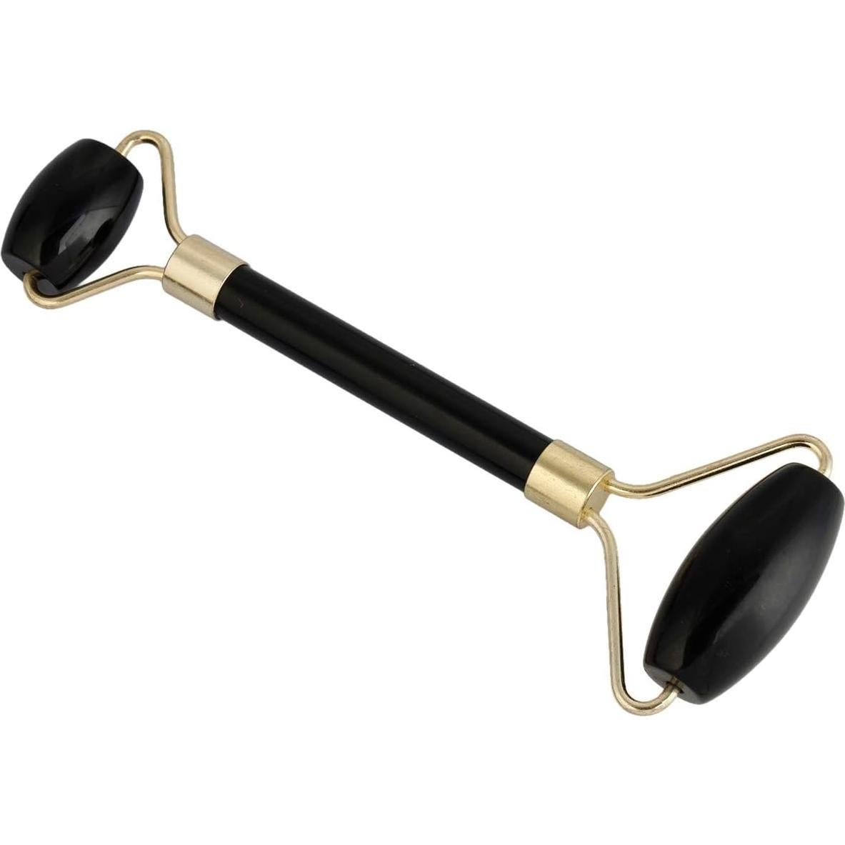 Rodillo de Masaje Doble Rockcloud de Obsidiana Negra 4 cm