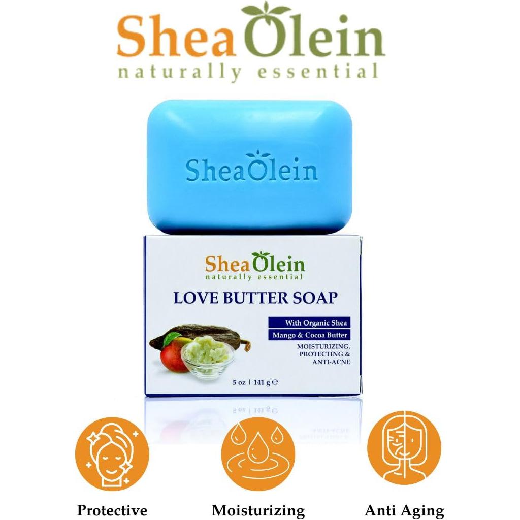 Jabón Orgánico Love Butter Shea Olein 142 g con Mantecas