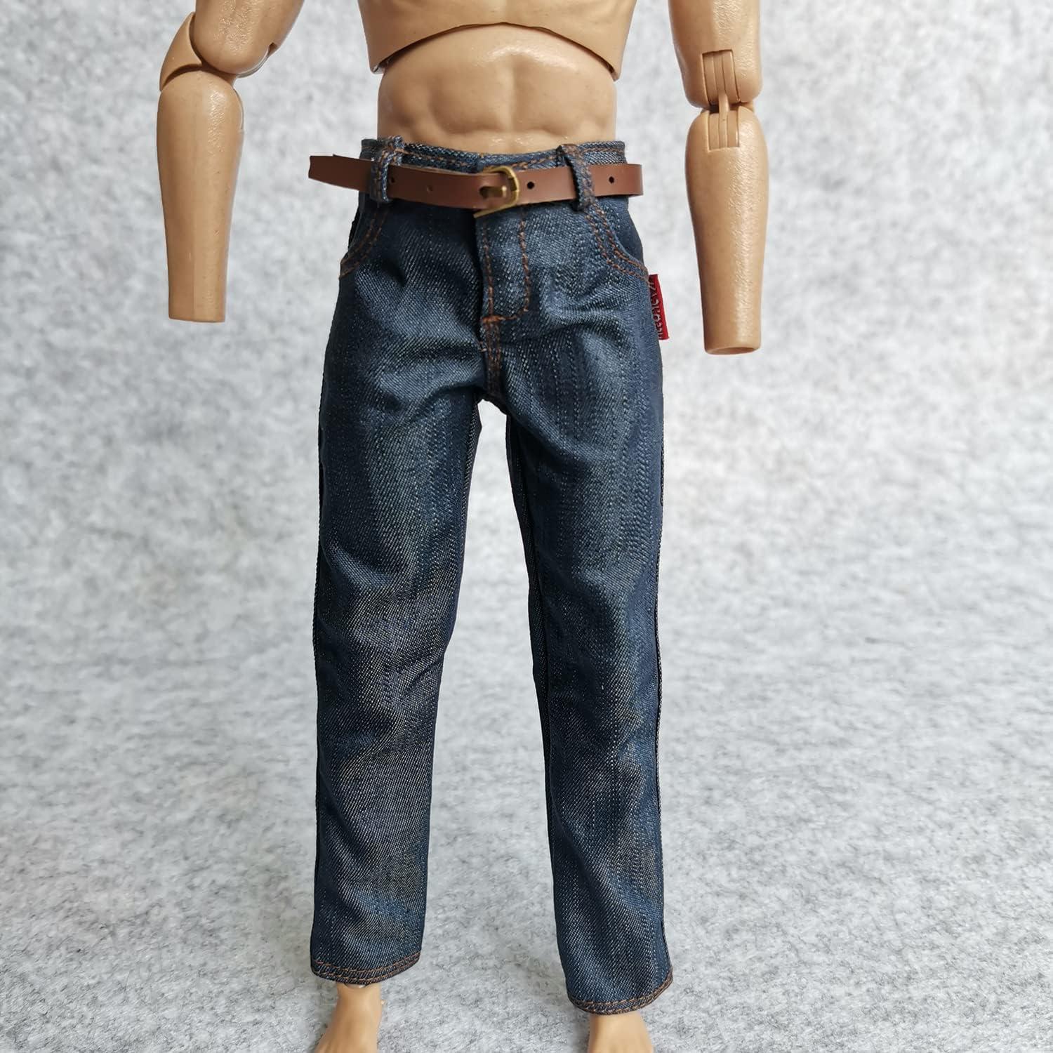 Pantalones de Jeans Clásicos SSbeauty M 1/6 para Muñeco 30.48 cm