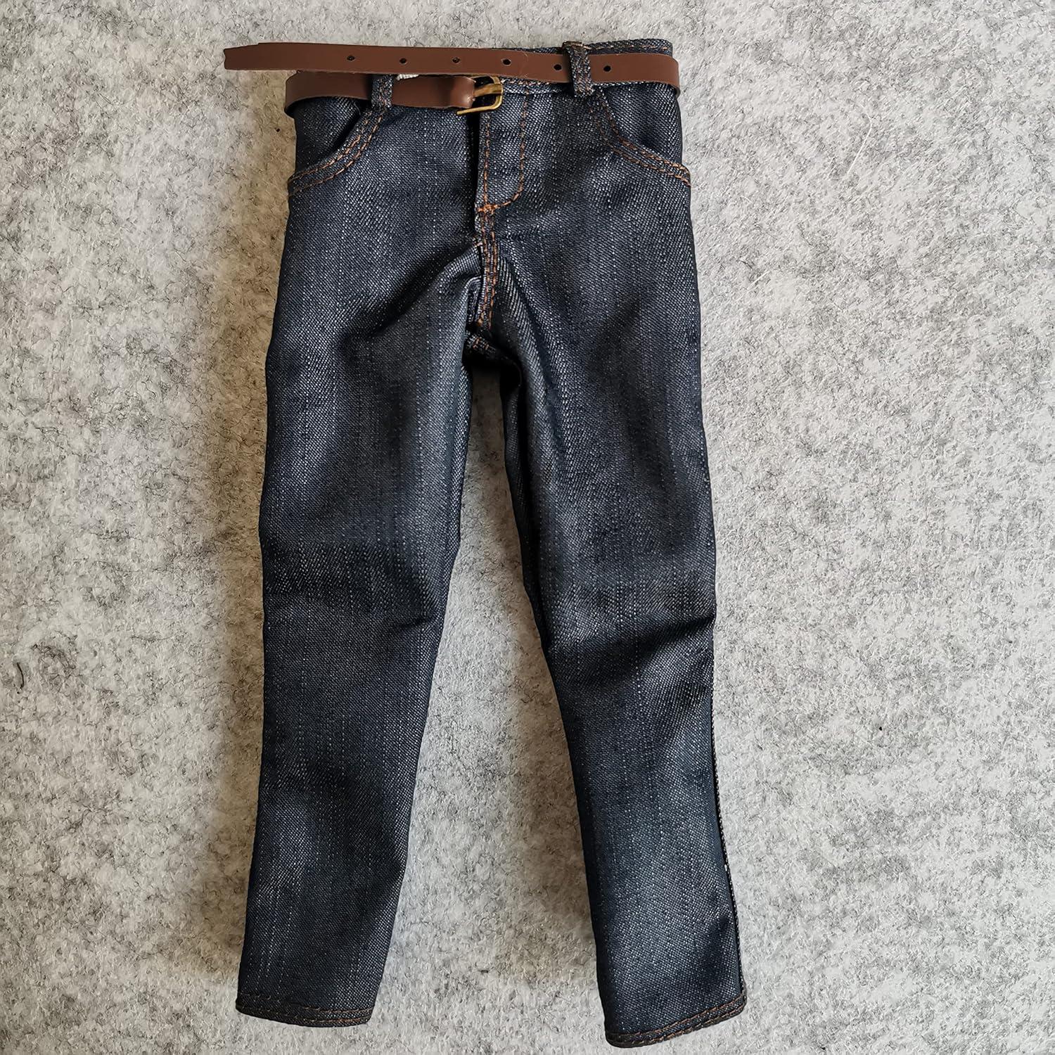 Pantalones Jeans Clásicos SSbeauty M 1/6 para Muñeco 30.48 cm