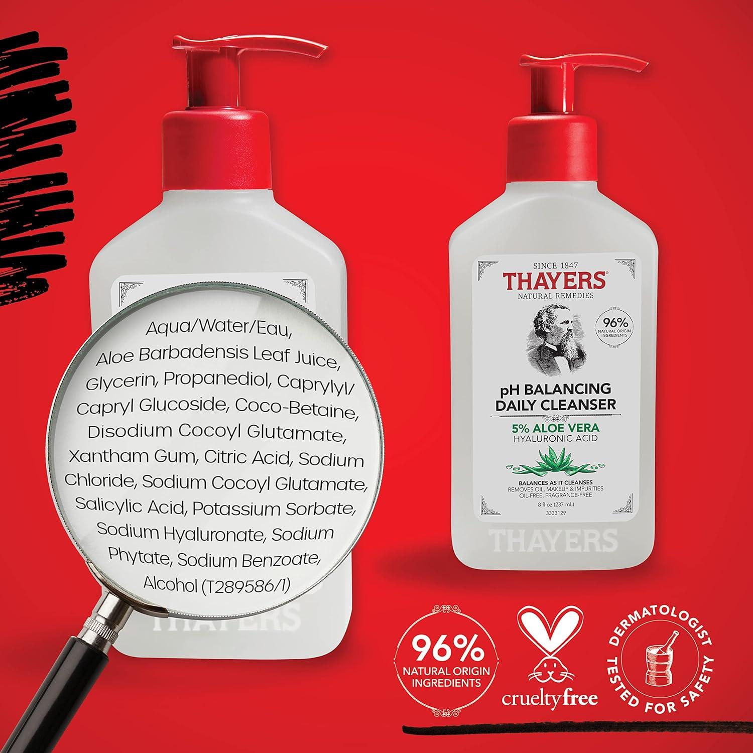 THAYERS Limpiador Facial pH Equilibrante con Aloe Vera 236.6 ml