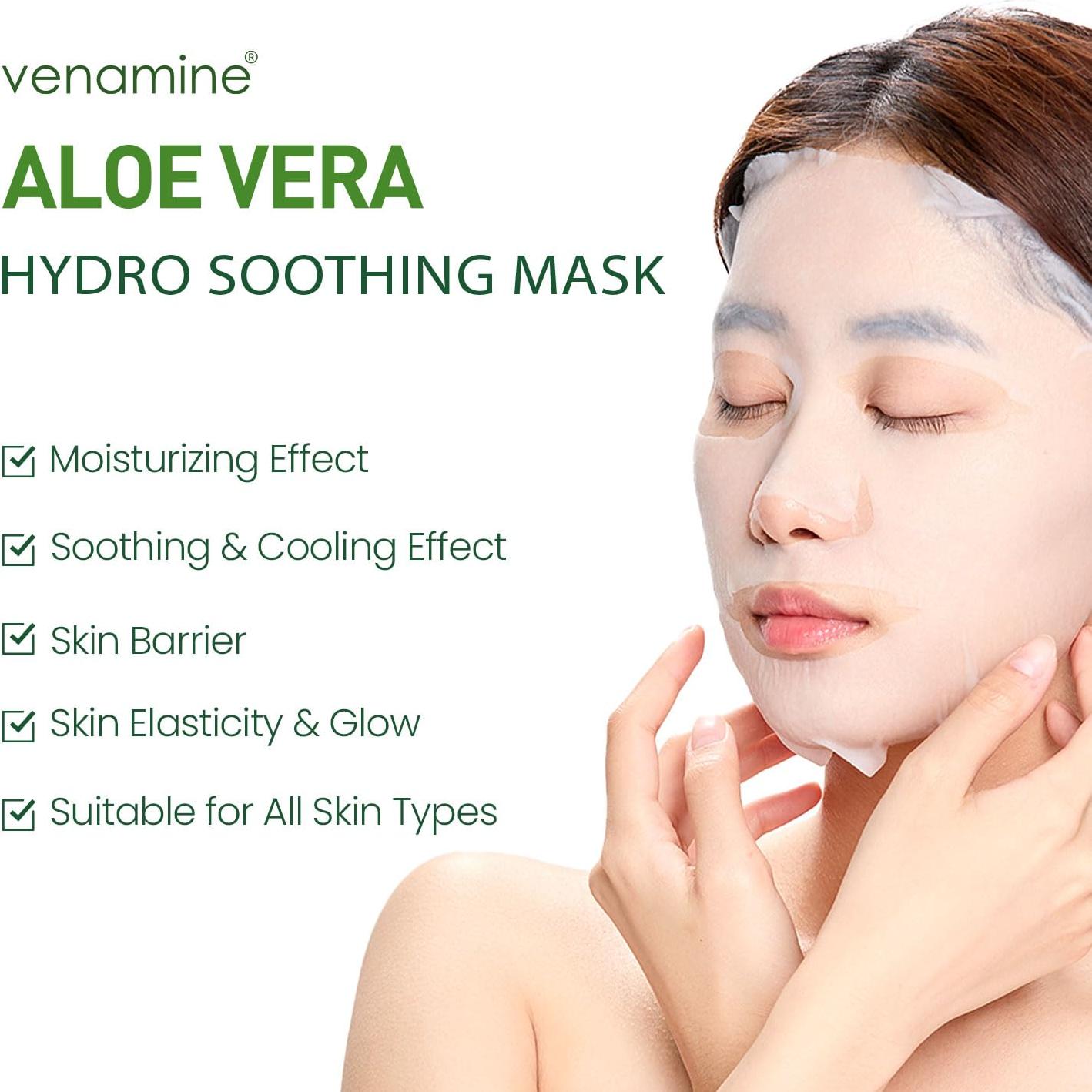 Mascarillas Faciales Hidratantes Venamine Aloe Vera 10 Hojas
