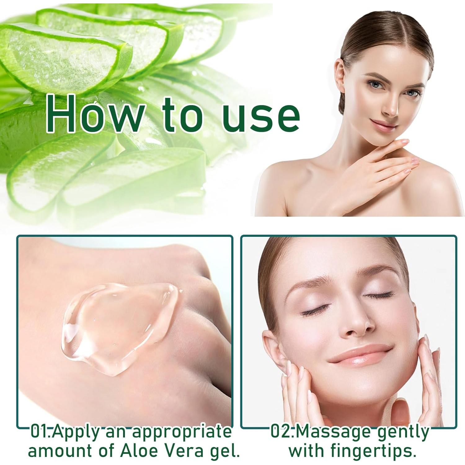 Gel de Aloe Vera Puro LingHaoLH 249.6 g Hidratante Facial
