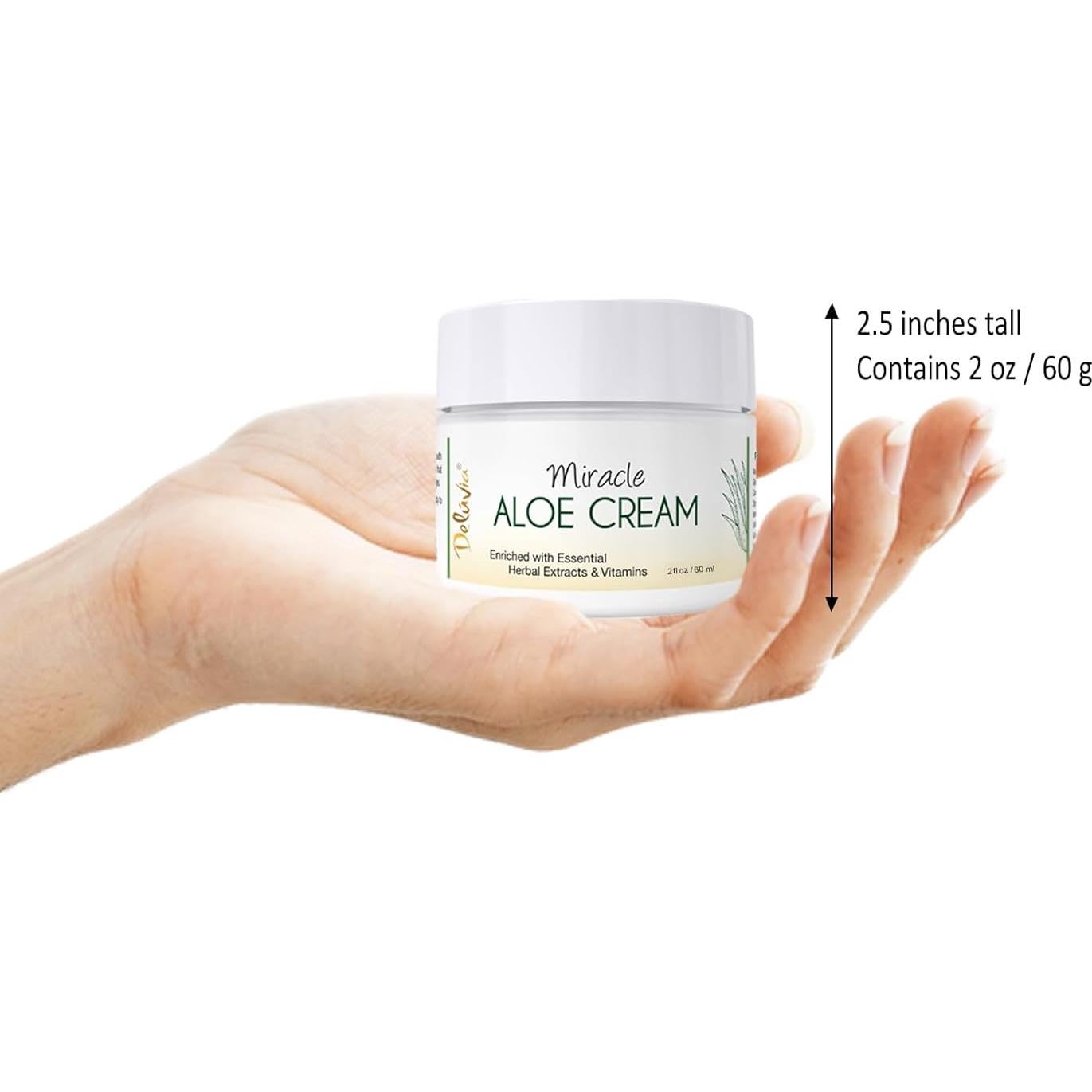 Crema Hidratante de Aloe Vera Deluvia 56.7g Sin Fragancia