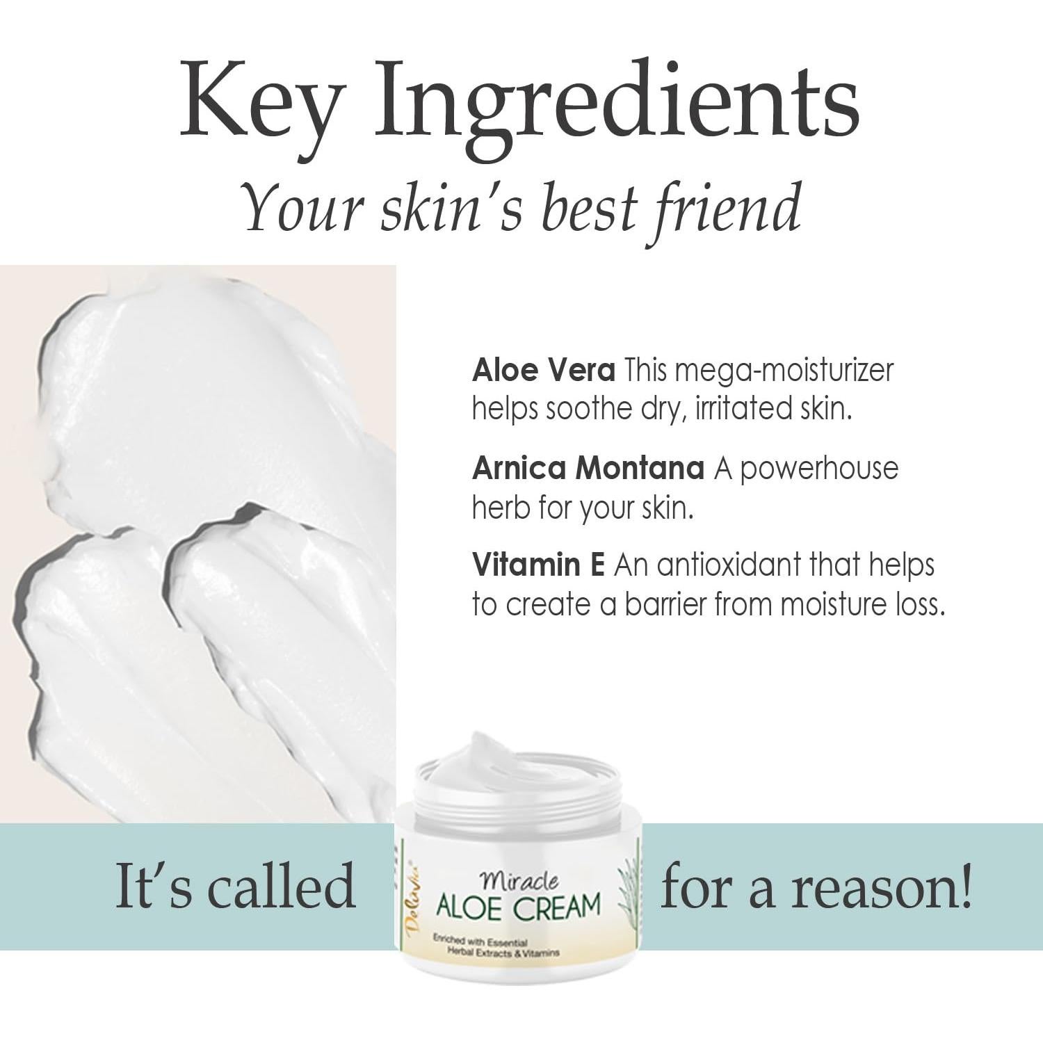 Crema Hidratante de Aloe Vera Deluvia 56.7g Sin Fragancia