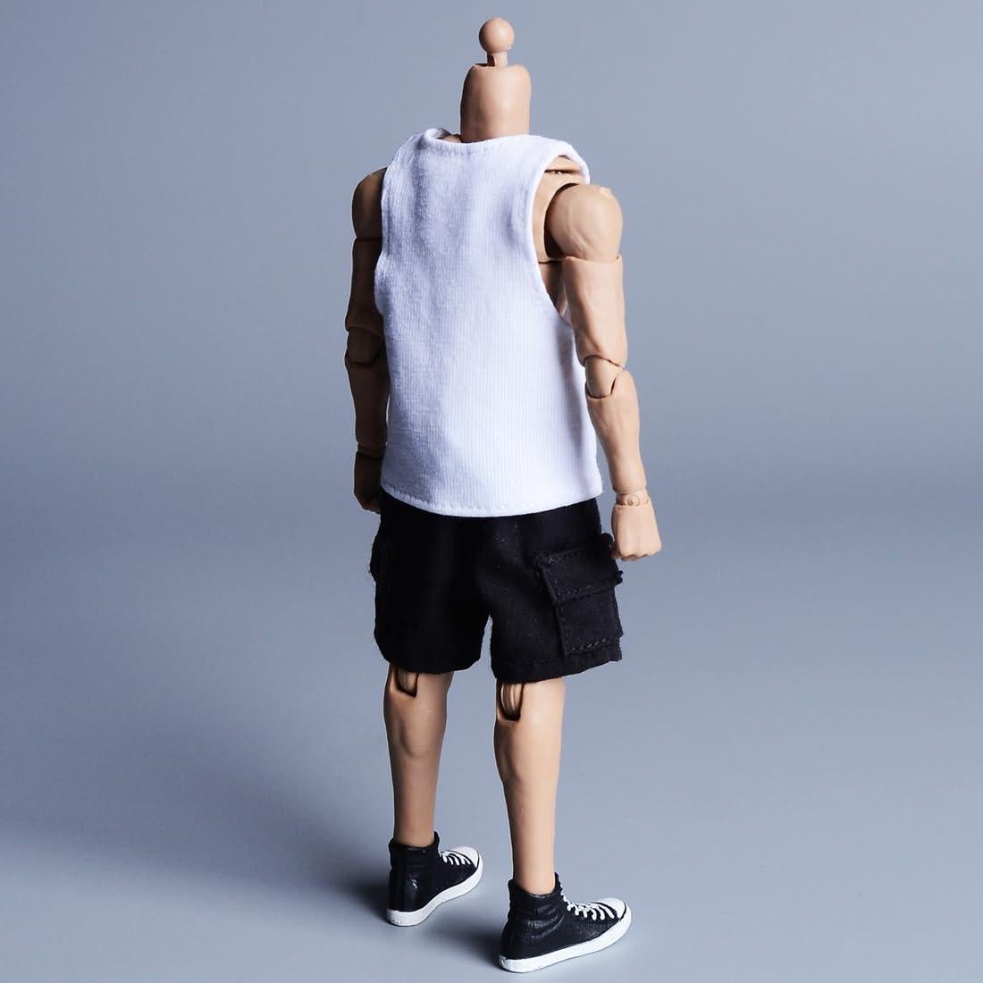 Muñeco Figura Masculina Meetoget 1/12 Camiseta Blanca