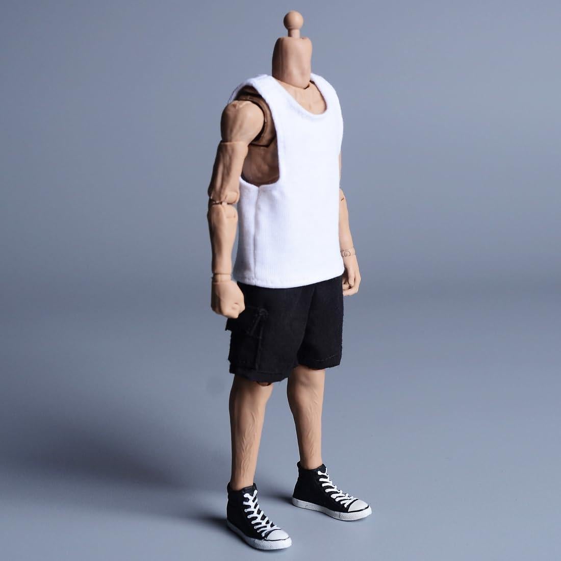 Muñeco Figura Masculina Meetoget 1/12 Camiseta Blanca