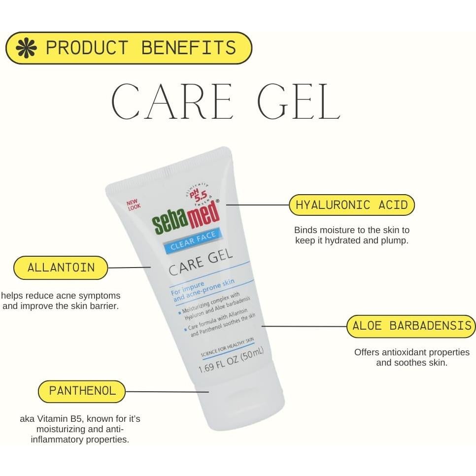 Gel Facial Sebamed 50mL con Aloe Vera y Ácido Hialurónico