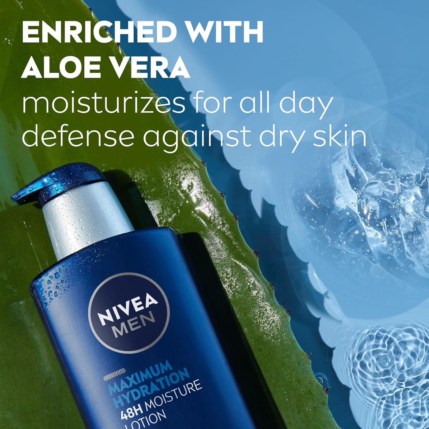 NIVEA MEN Loción Corporal Hidratante 500 ml Aloe Vera 48h