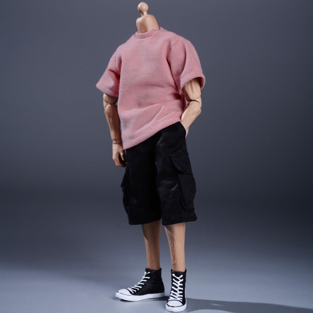 Ropa de Muñeca Meetoget Camiseta Rosa 1/12 para Acción