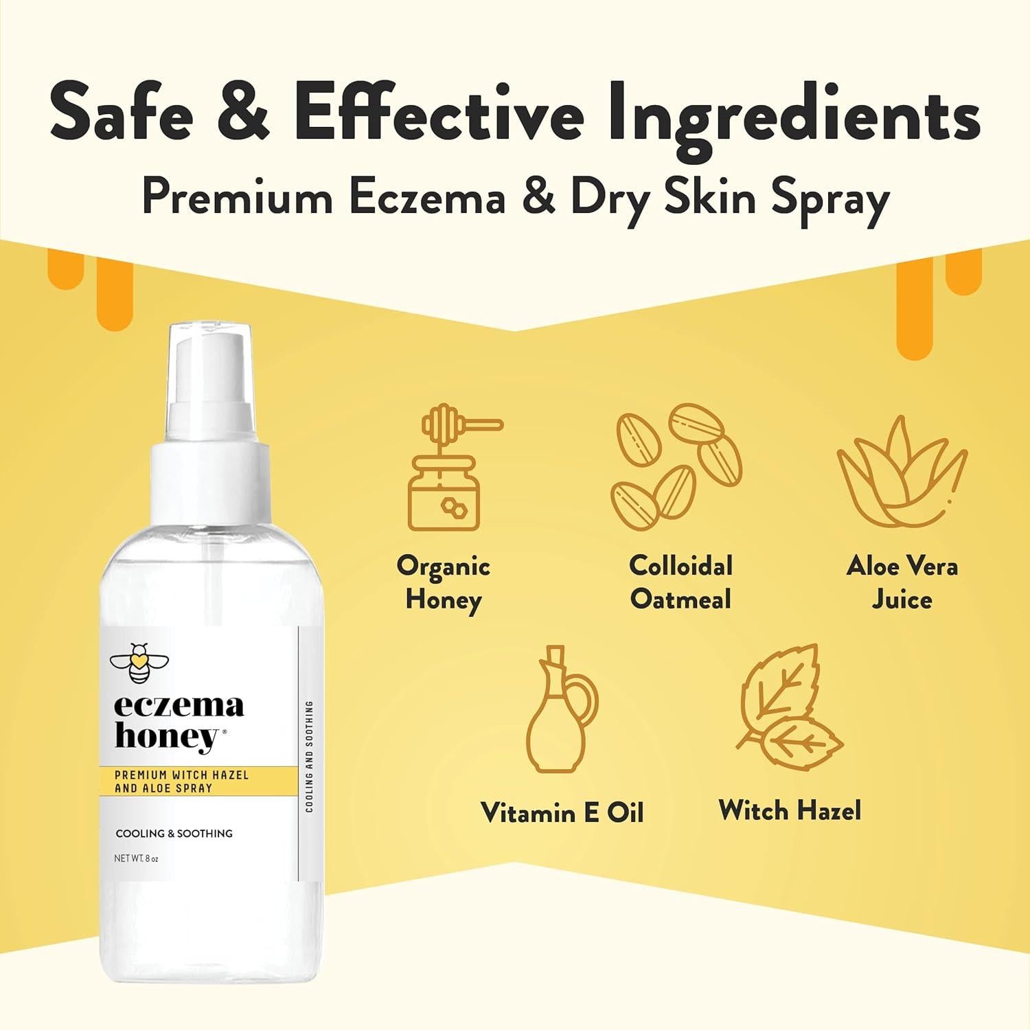 Spray Hidratante Facial Eczema Honey 255g - Hamamelis y Aloe