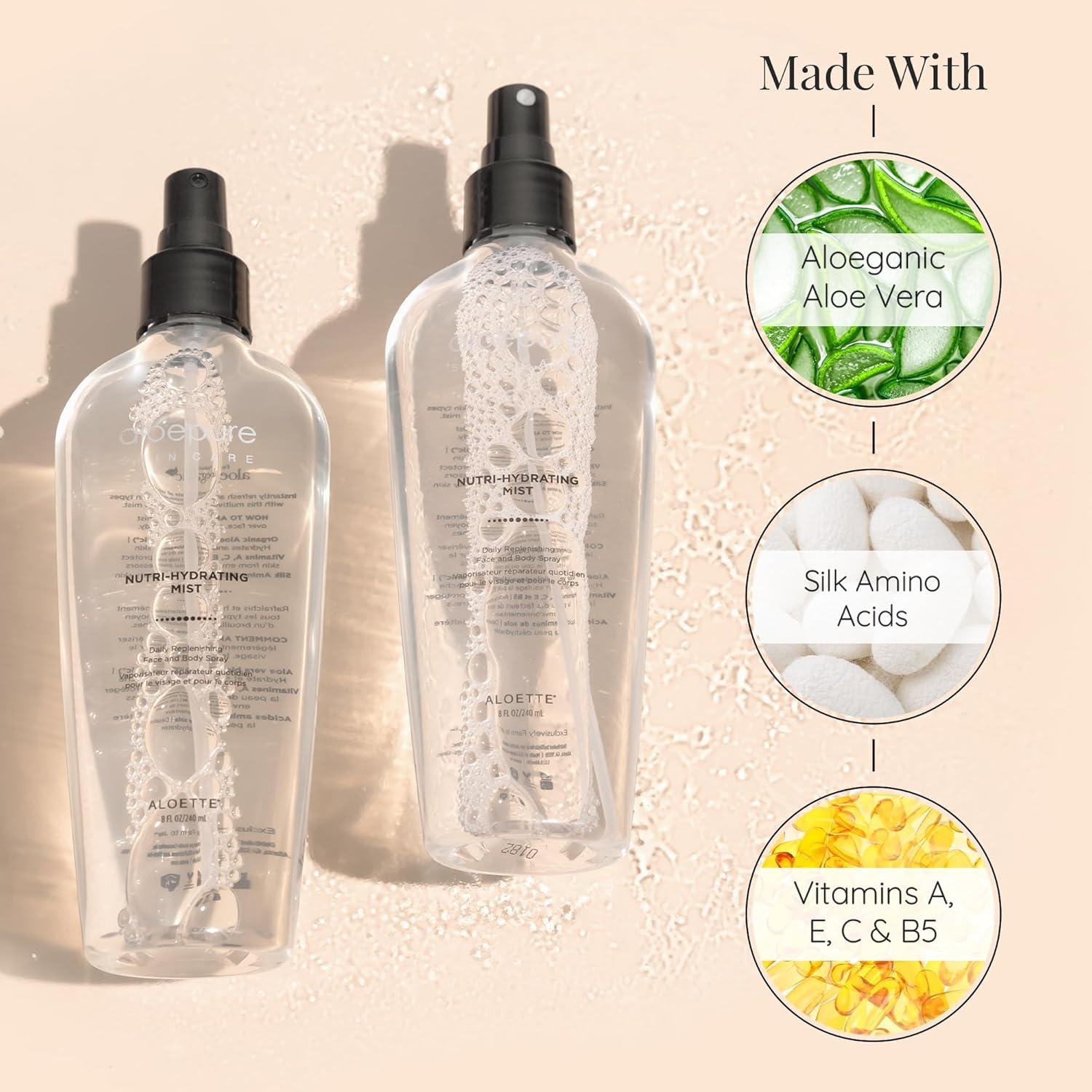 Spray Hidratante Facial y Corporal Aloette 226.8ml Aloe Vera