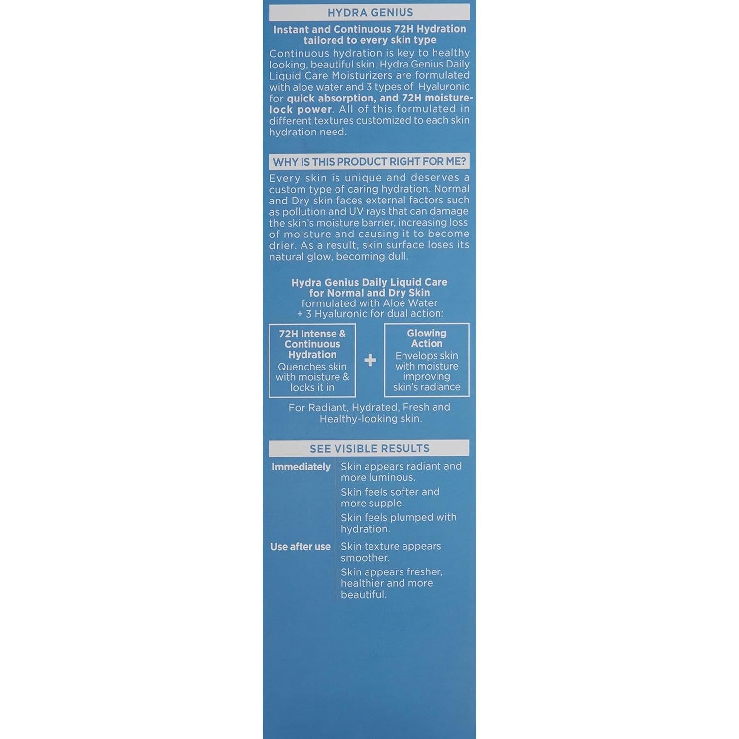 Hidratante Facial L'Oreal Paris Hydra Genius 90 ml - Piel Normal a Seca