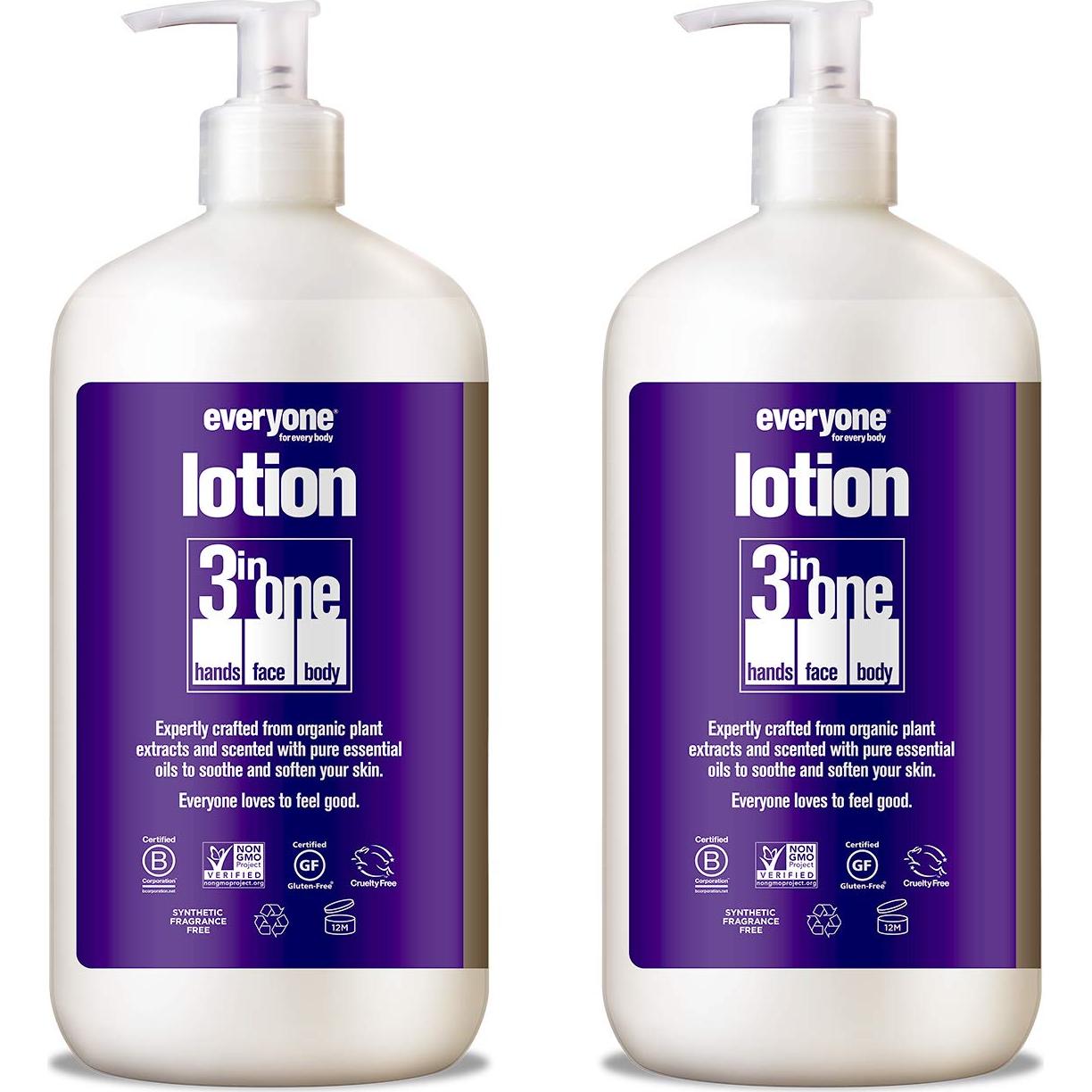 Loción Hidratante Everyone 2x32oz Lavanda y Aloe EWG