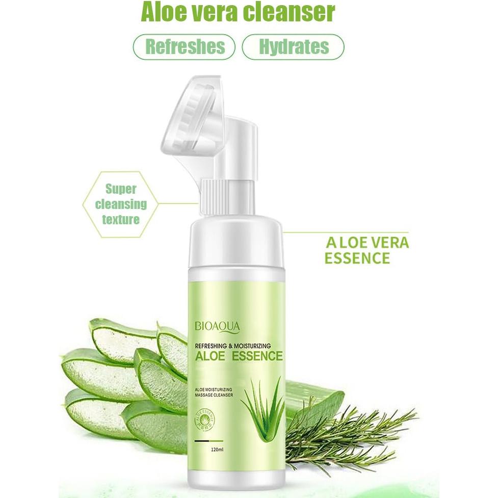 Limpiador Facial Espuma BIOAQUA Aloe Vera 120ml Hidratante
