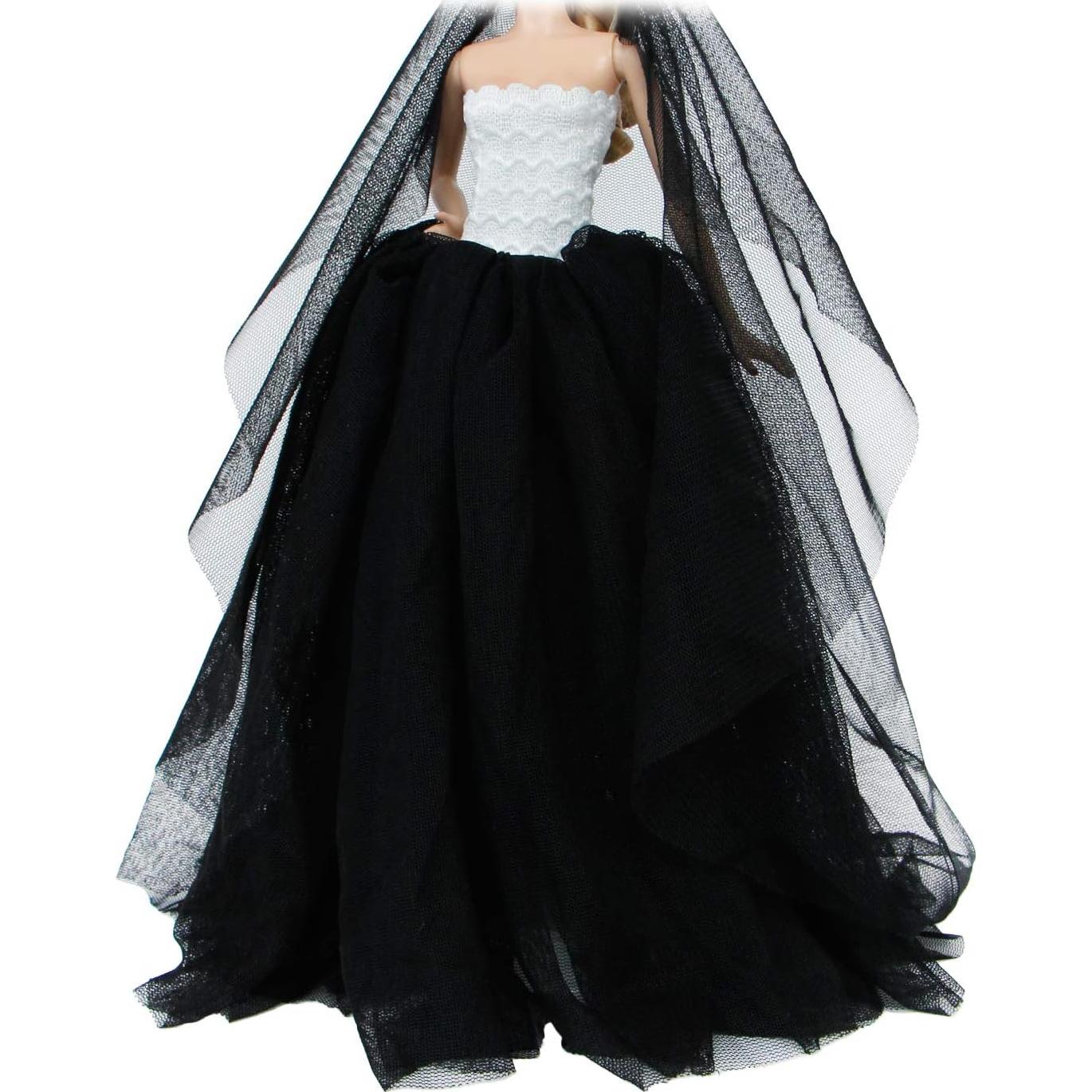 Vestido de Fiesta para Muñecas 11.5" BJDBUS con Velo