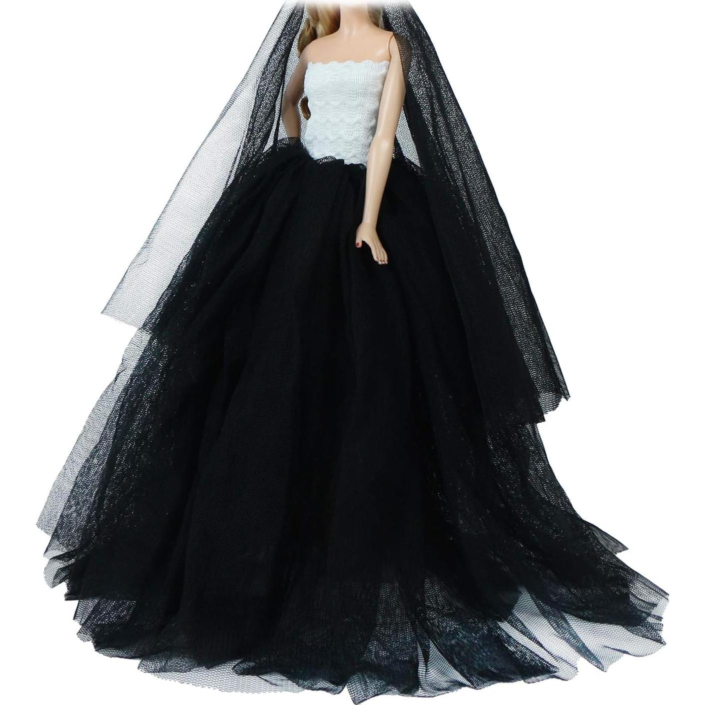 Vestido de Fiesta para Muñecas 11.5" BJDBUS con Velo