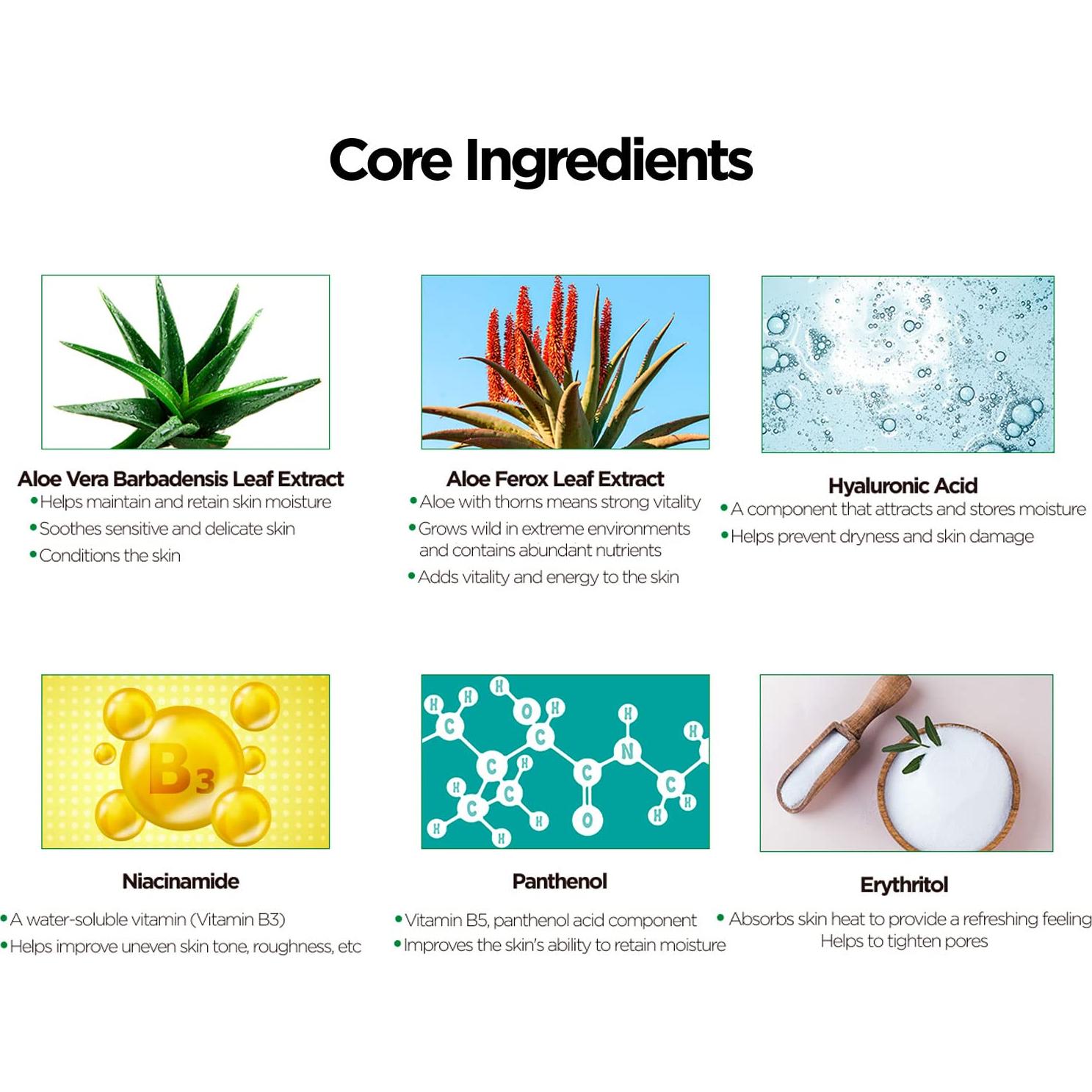 Gel de Aloe Vera Orgánico by.H 98% Puro - 30 Paquetes Viaje