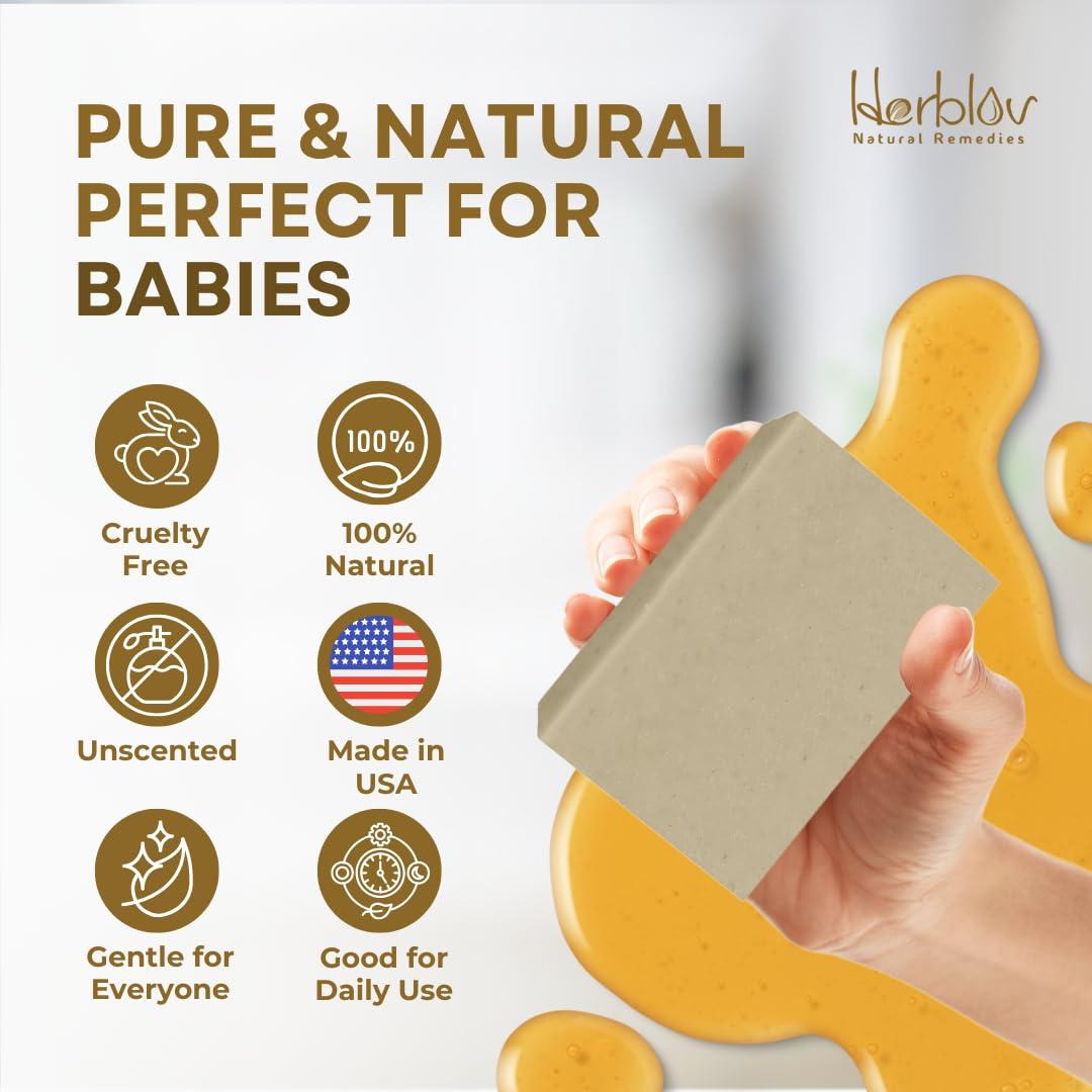 Jabón Natural de Leche de Cabra Herblov 113g con Avena y Miel